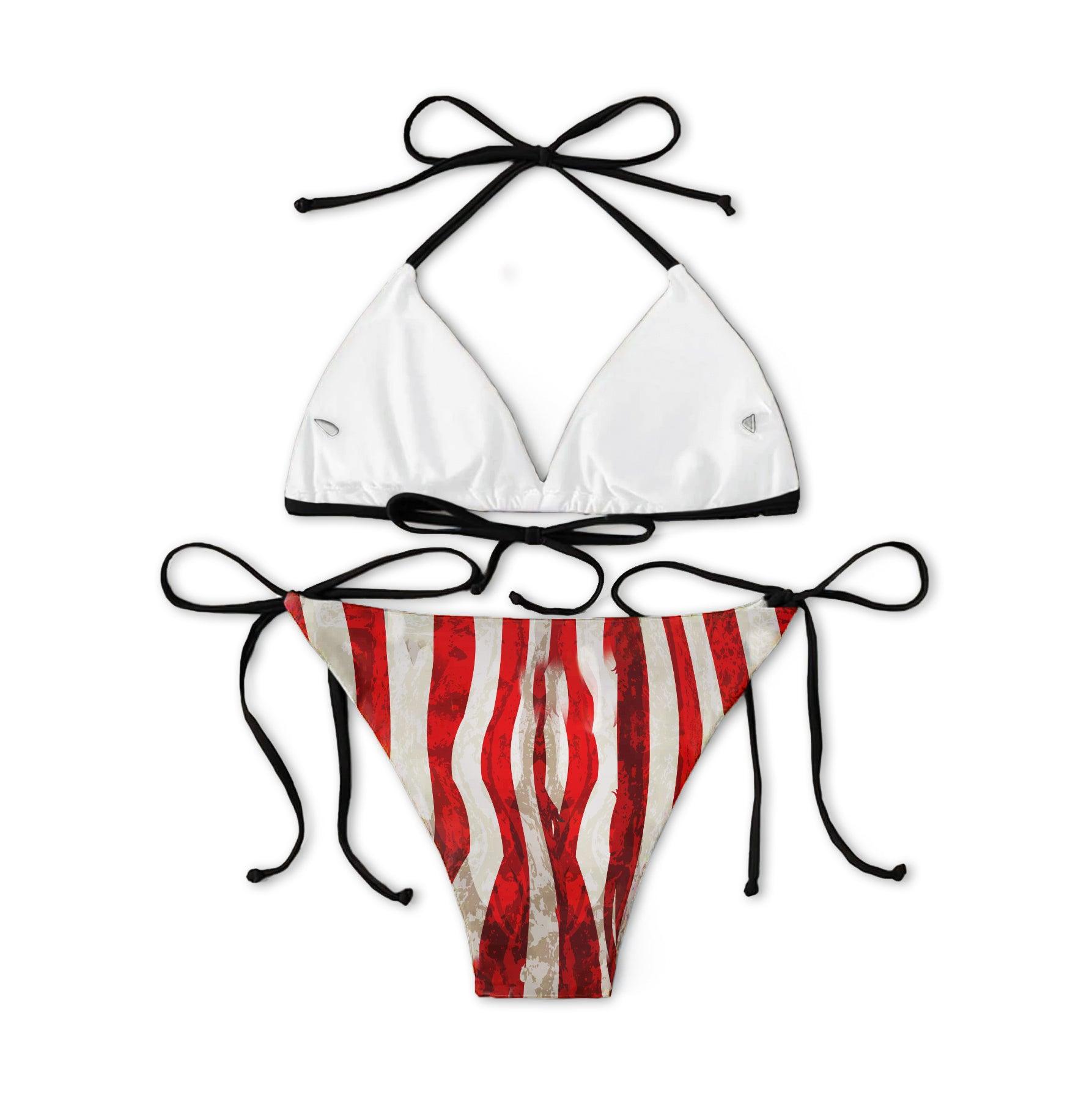 Skull Flag Punkrock Style Micro Triangle Bikini Swimsuit - Wonder Skull