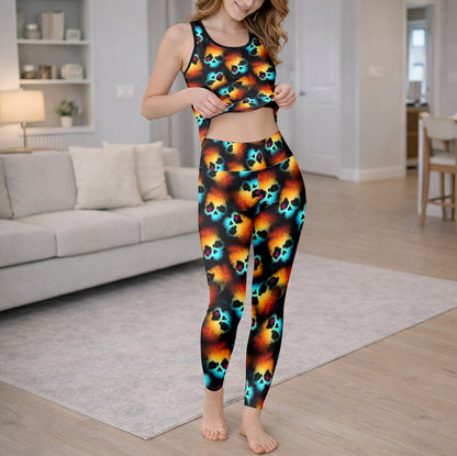 Electric Graffiti Skull Graves Tanktop and Leggings