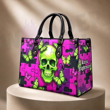 Wonder Skull structured tote bag solves the "I can't find anything in my bag" problem. The roomy interior fits your tablet, phone, wallet, water bottle, umbrella, and cosmetics — without the overstuffed look. Multiple interior pockets keep everything organized, so you're never digging around at checkout. Reinforced rivet corners and quality metal hardware ensure the bag holds up to daily use. Whether you're heading to work, running errands, or catching a flight, this tote keeps you looking put-together.