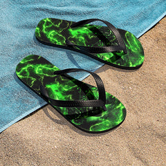 Image of a pair of beach flip flops with a sleek design, featuring a comfortable yoga mat footbed, non-slip sole, and water-friendly materials. Perfect for summer outings, beach walks, and casual occasions.