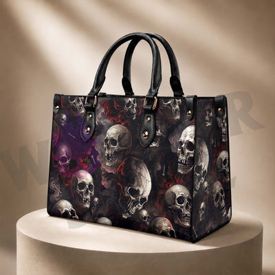 Wonder Skull structured tote bag solves the "I can't find anything in my bag" problem. The roomy interior fits your tablet, phone, wallet, water bottle, umbrella, and cosmetics — without the overstuffed look. Multiple interior pockets keep everything organized, so you're never digging around at checkout. Reinforced rivet corners and quality metal hardware ensure the bag holds up to daily use. Whether you're heading to work, running errands, or catching a flight, this tote keeps you looking put-together.