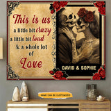 This is Loud - Custom Personalized Names Gothic Skull And Roses Canvas