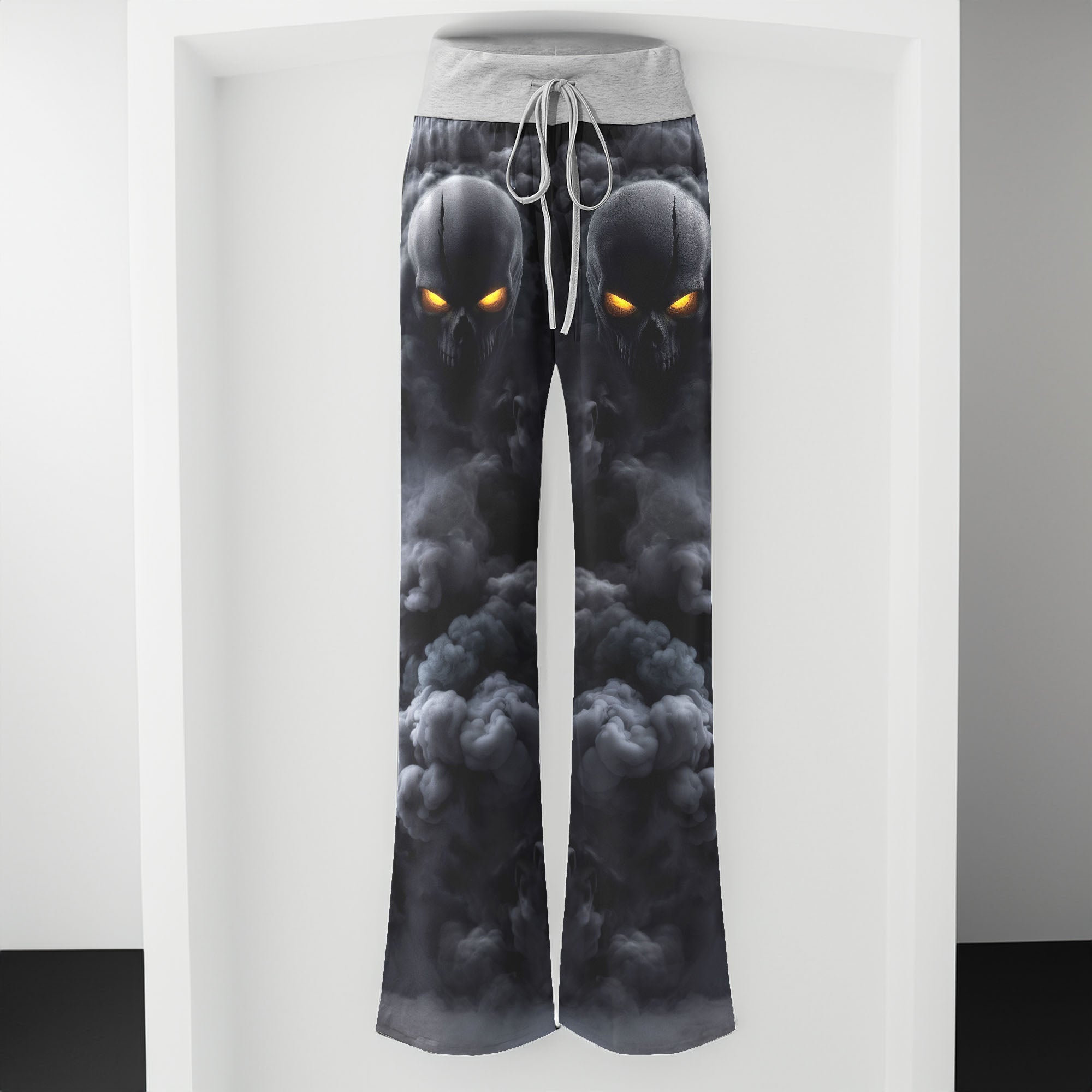 Inferno Grim Smoke Women's High-waisted Wide Leg Pants