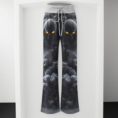 Inferno Grim Smoke Women's High-waisted Wide Leg Pants