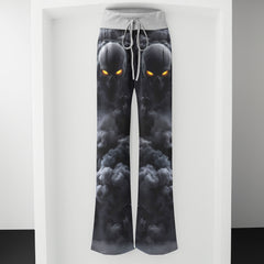 Inferno Grim Smoke Women's High-waisted Wide Leg Pants