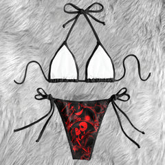 Art Nightmare Horror Micro Triangle Bikini Swimsuit - Wonder Skull