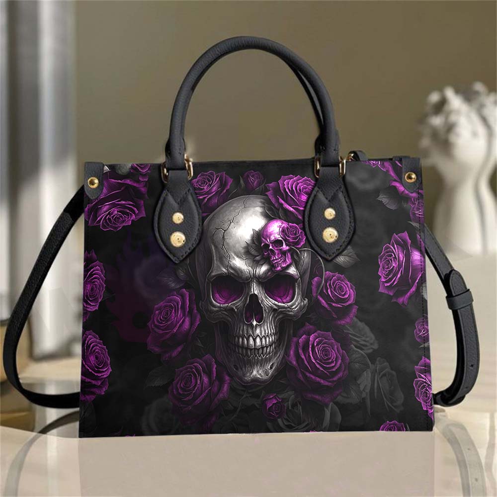 Wonder Skull structured tote bag solves the "I can't find anything in my bag" problem. The roomy interior fits your tablet, phone, wallet, water bottle, umbrella, and cosmetics — without the overstuffed look. Multiple interior pockets keep everything organized, so you're never digging around at checkout. Reinforced rivet corners and quality metal hardware ensure the bag holds up to daily use. Whether you're heading to work, running errands, or catching a flight, this tote keeps you looking put-together.