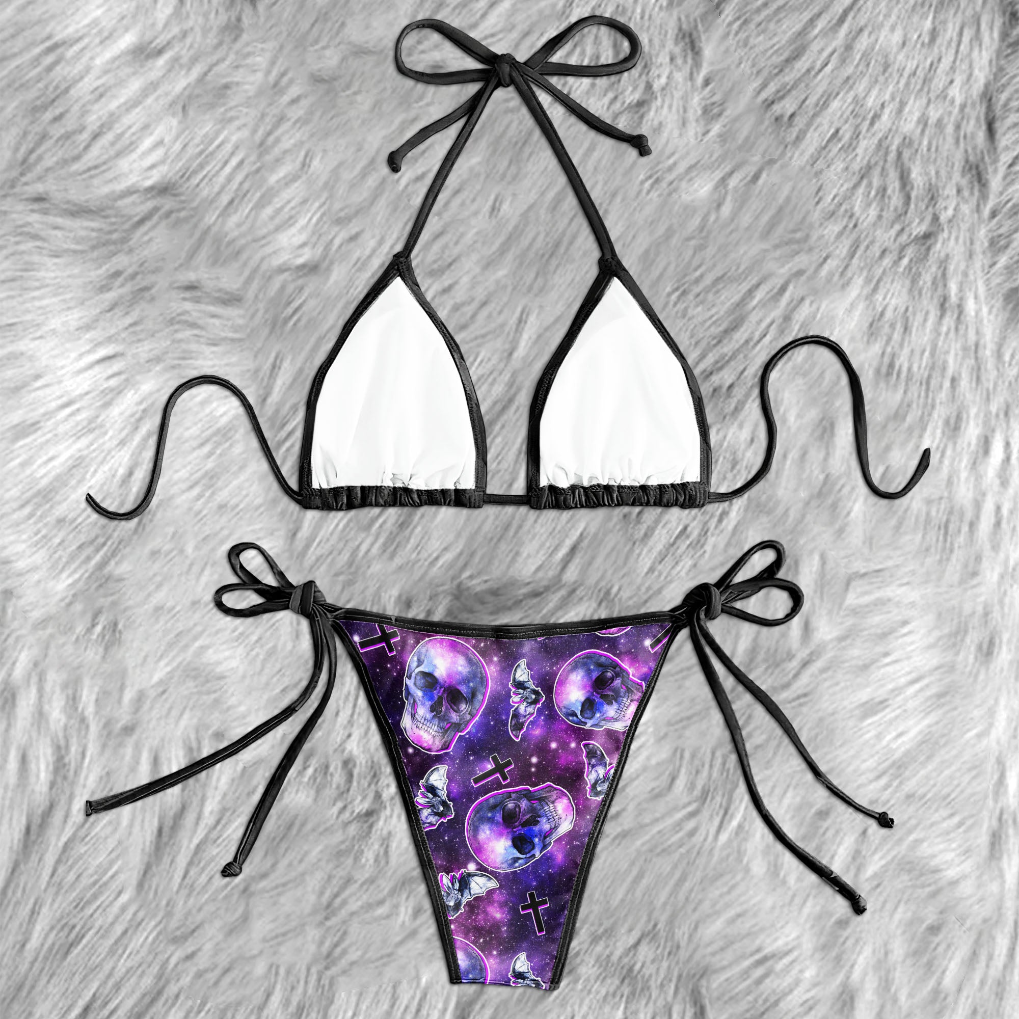 Galaxy Skull Art Micro Triangle Bikini Swimsuit - Wonder Skull