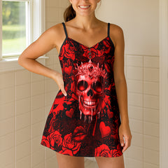 Bloody Rose Queen Short Cami Dress