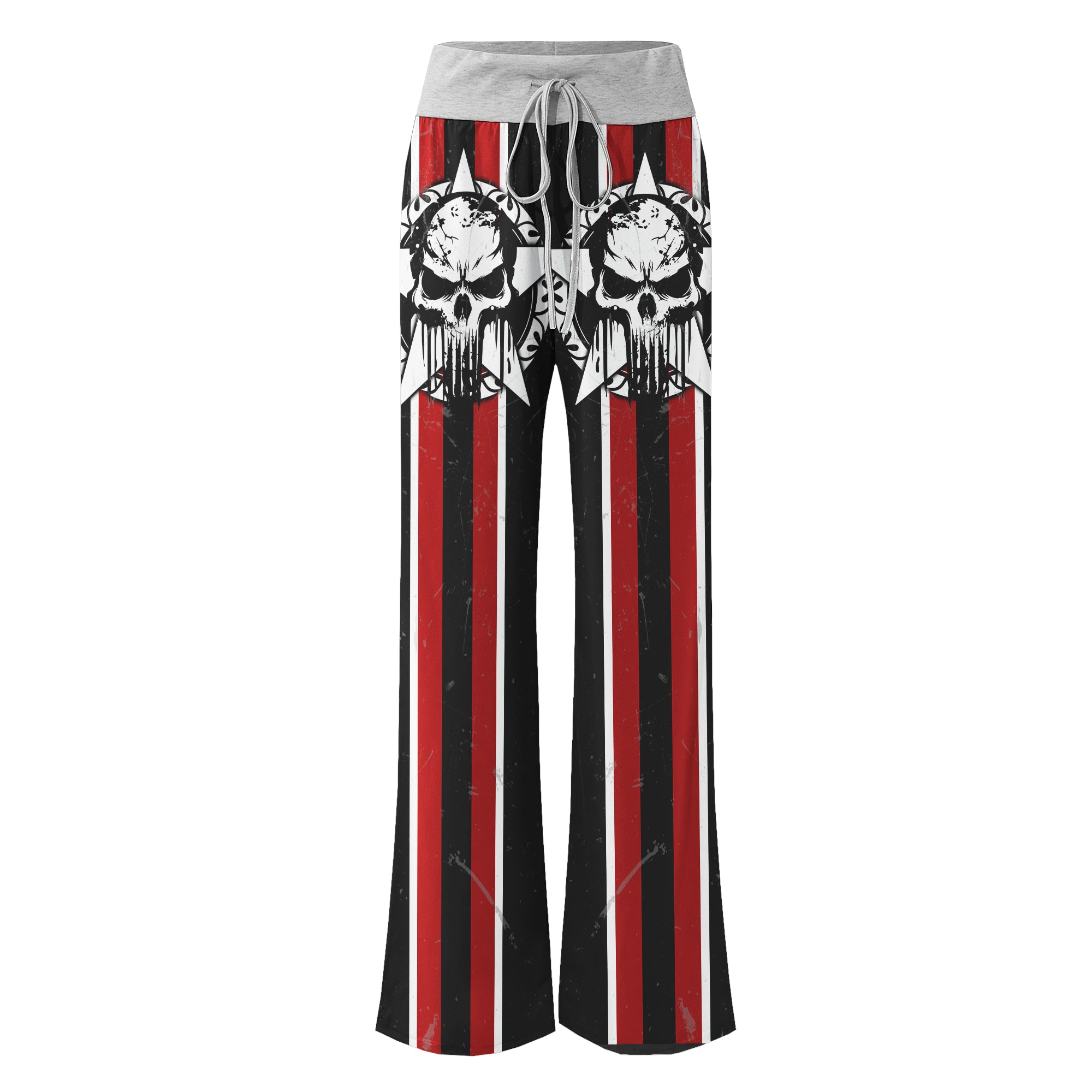 Skull Gocthic Art Women's High-waisted Wide Leg Pants | Wonder Skull