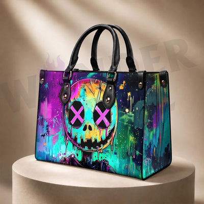Wonder Skull structured tote bag solves the "I can't find anything in my bag" problem. The roomy interior fits your tablet, phone, wallet, water bottle, umbrella, and cosmetics — without the overstuffed look. Multiple interior pockets keep everything organized, so you're never digging around at checkout. Reinforced rivet corners and quality metal hardware ensure the bag holds up to daily use. Whether you're heading to work, running errands, or catching a flight, this tote keeps you looking put-together.