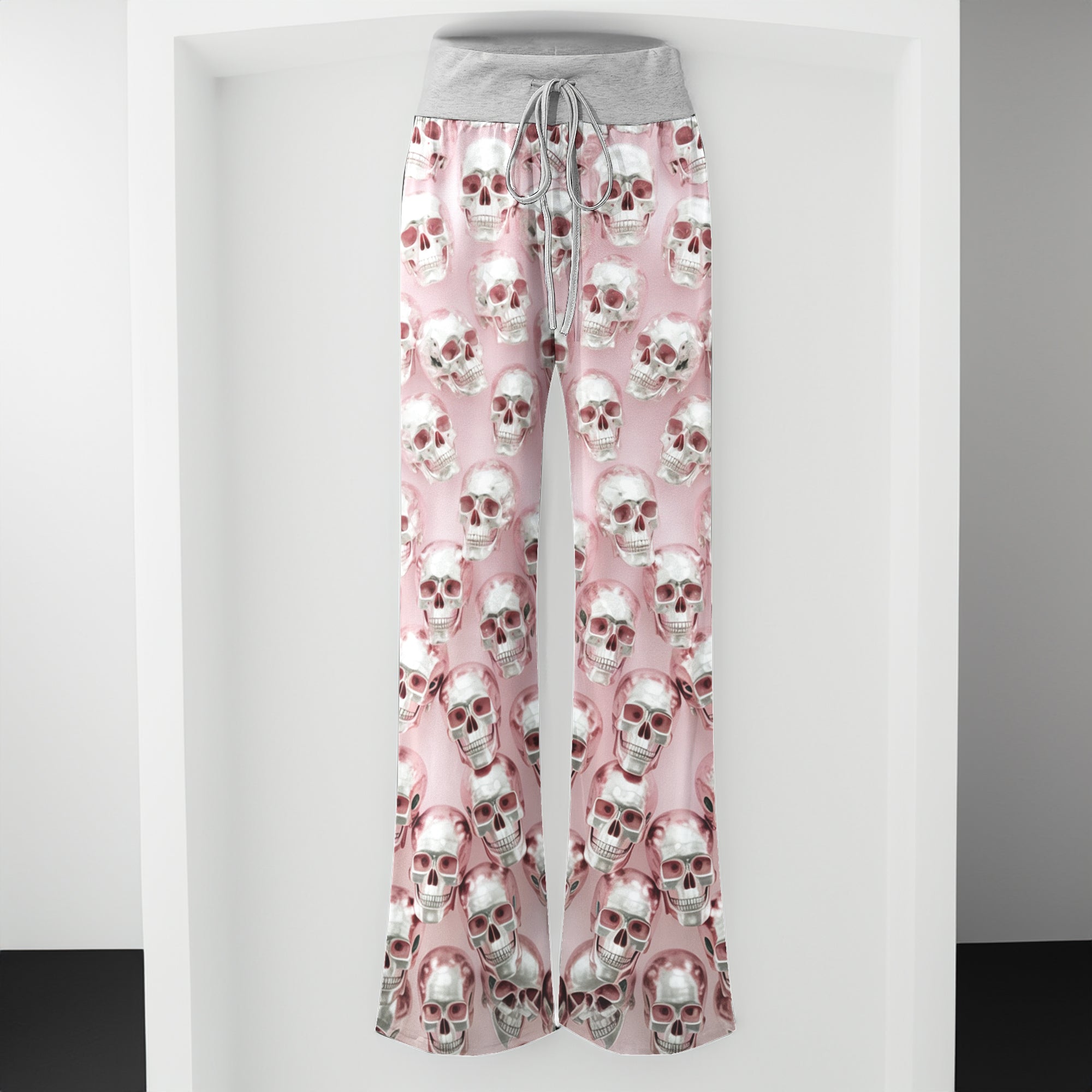 Sugar Skull Storm Women's High-waisted Wide Leg Pants