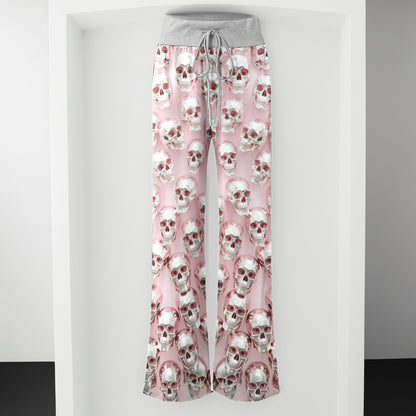 Sugar Skull Storm Women's High-waisted Wide Leg Pants