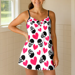 Sweet Death Pattern Short Cami Dress