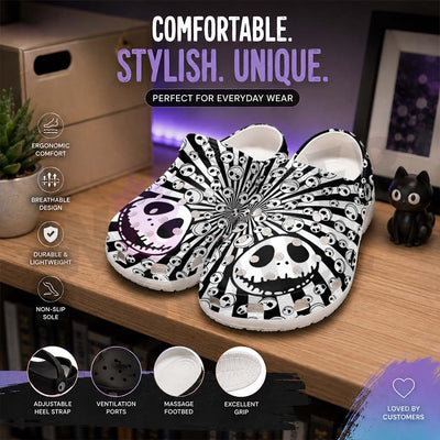 Wonder Skull Lightweight Clog Sandals are designed for all-day comfort. Featuring breathable ventilation holes, a cushioned footbed, and a pivoting heel strap, these versatile unisex clogs are perfect for use at home, outdoors, or at work — whatever your profession may be.