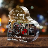 Krazy Loud Love - Customized Skull Couple Crystal Heart Anniversary Gifts