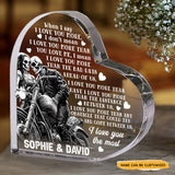 I Love You The Most - Customized Skull Couple Crystal Heart Anniversary Gifts - Wonder Skull