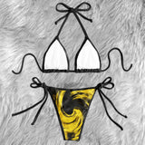 Tornado Skull Psycho Micro Triangle Bikini Swimsuit - Wonder Skull