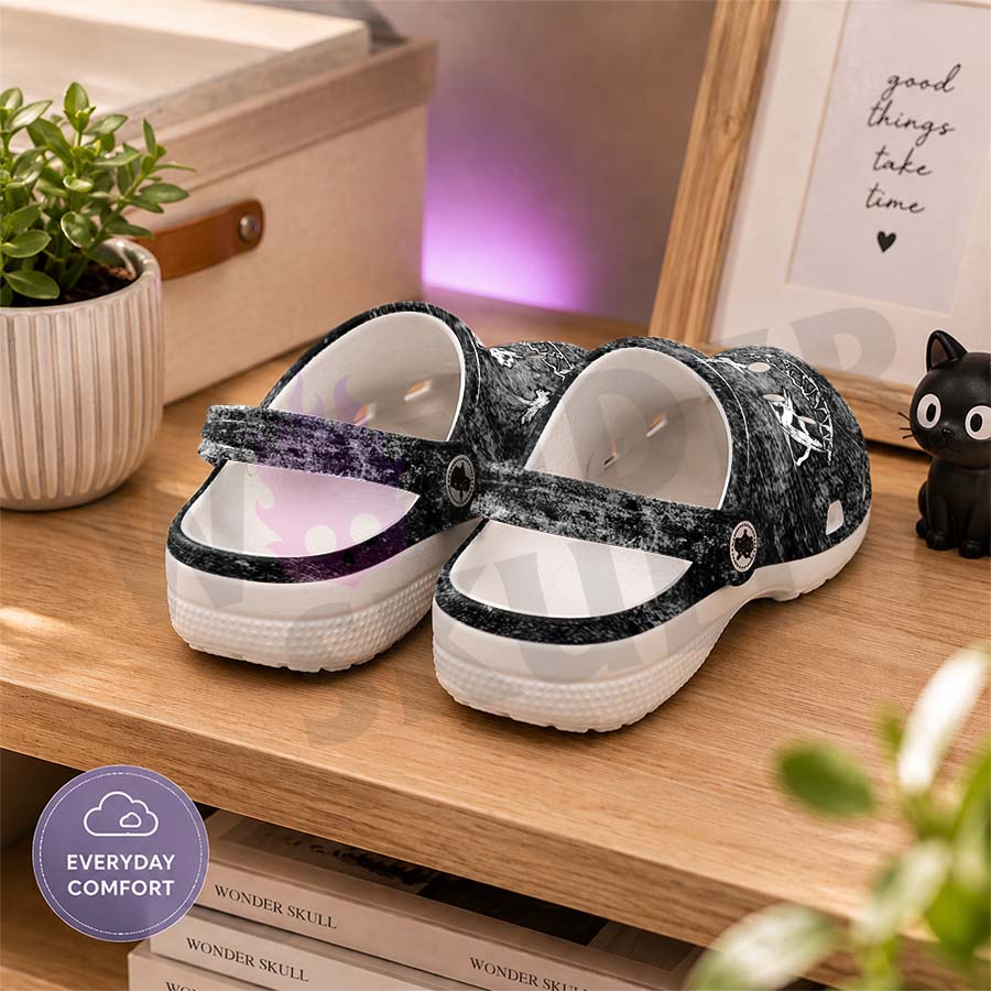 Wonder Skull Lightweight Clog Sandals are designed for all-day comfort. Featuring breathable ventilation holes, a cushioned footbed, and a pivoting heel strap, these versatile unisex clogs are perfect for use at home, outdoors, or at work — whatever your profession may be.