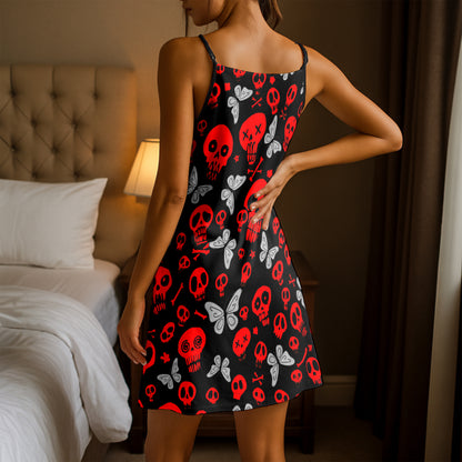 Gothic Doodle Seamless Short Cami Dress
