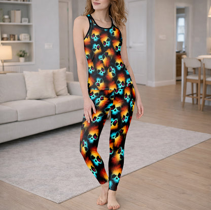 Electric Graffiti Skull Graves Tanktop and Leggings
