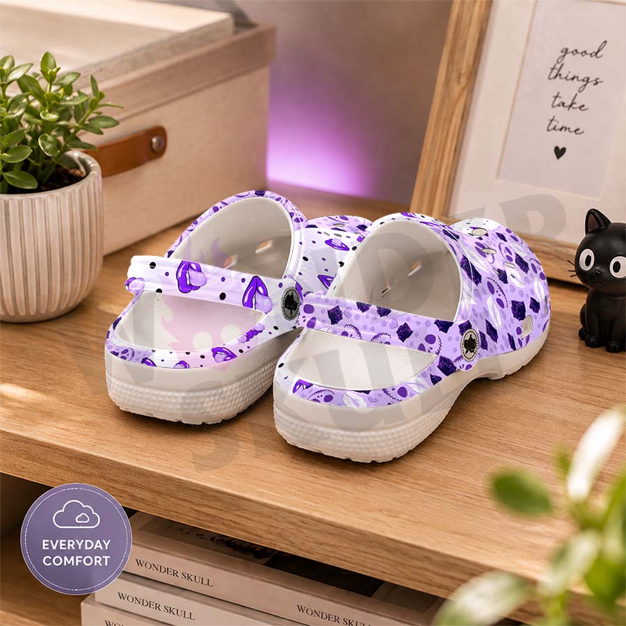 Wonder Skull Lightweight Clog Sandals are designed for all-day comfort. Featuring breathable ventilation holes, a cushioned footbed, and a pivoting heel strap, these versatile unisex clogs are perfect for use at home, outdoors, or at work — whatever your profession may be.