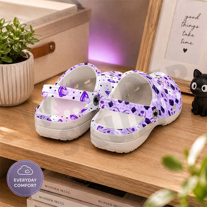 Wonder Skull Lightweight Clog Sandals are designed for all-day comfort. Featuring breathable ventilation holes, a cushioned footbed, and a pivoting heel strap, these versatile unisex clogs are perfect for use at home, outdoors, or at work — whatever your profession may be.