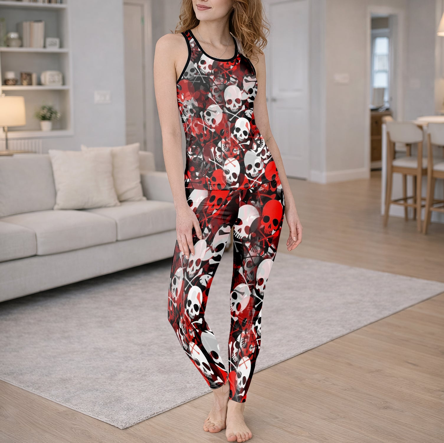 Spooky Diamond Vertical Tanktop and Leggings