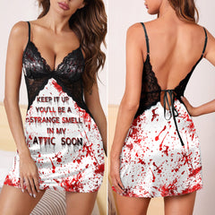 Keep It Up Blood Gothic & Punkrock Women's Sleepwear | Lace Cami Dress Nightgowns