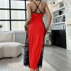 Black Skull Red Eye Women's Lace Cami Sleepwear