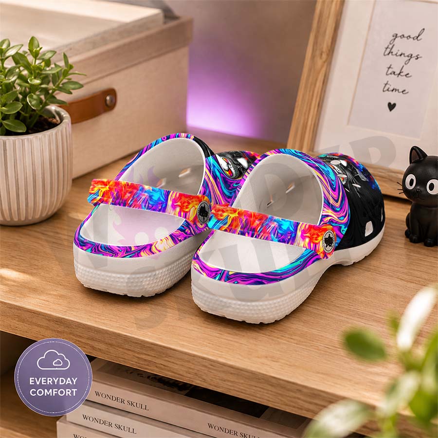 Wonder Skull Lightweight Clog Sandals are designed for all-day comfort. Featuring breathable ventilation holes, a cushioned footbed, and a pivoting heel strap, these versatile unisex clogs are perfect for use at home, outdoors, or at work — whatever your profession may be.