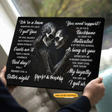 We're A Team - Custom Personalized Names Gothic Skull And Roses Canvas