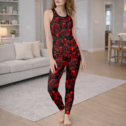 Scarlet Shadow Skulls Tanktop and Leggings