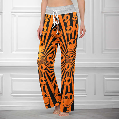 Radiant Reaper Pattern Women's High-waisted Wide Leg Pants