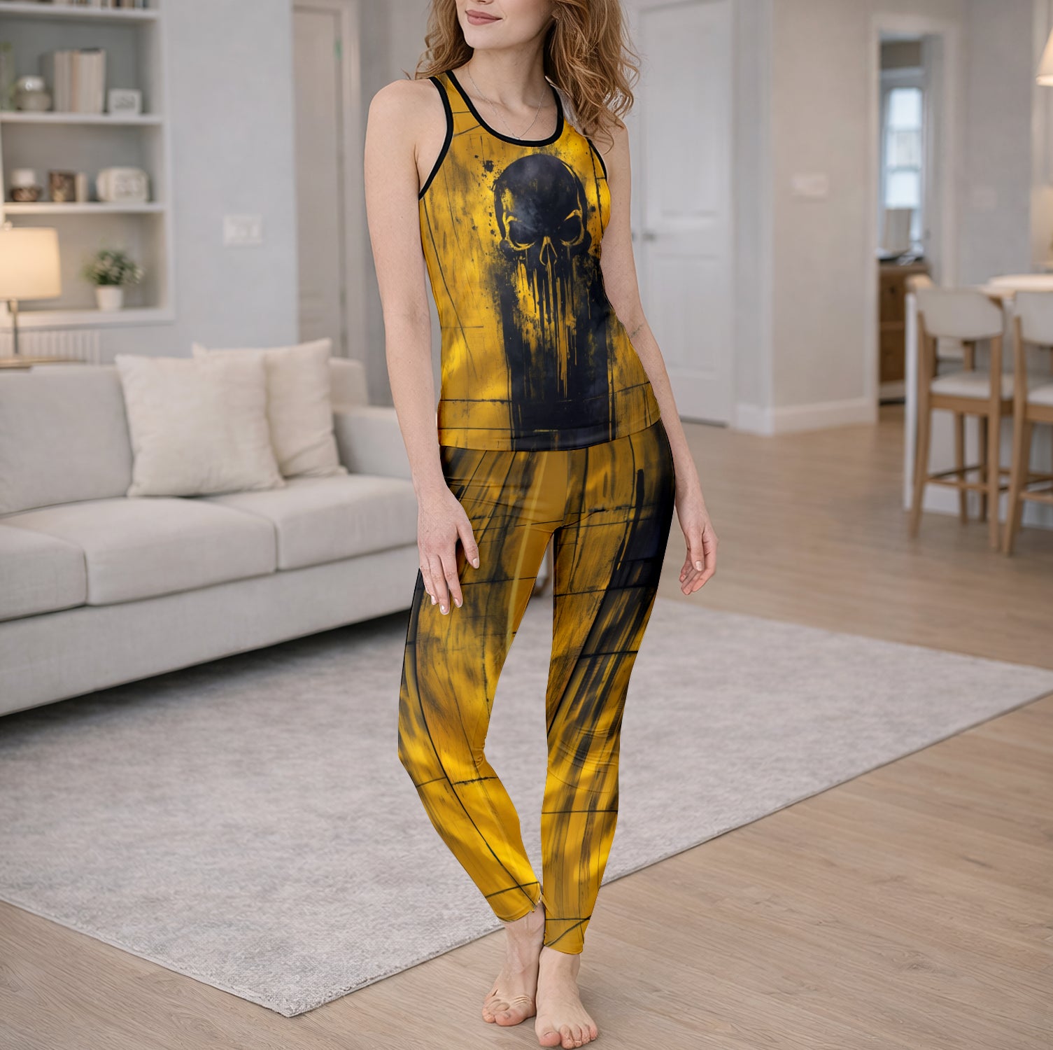 Urban Decay Skull Gold Tanktop and Leggings