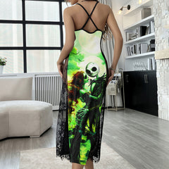 Green Couple Nightmare Art Women's Lace Cami Sleepwear | Gothic, Punkrock, Lingerie for Women