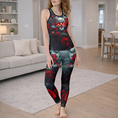 Glowing Red Eye Skull Tanktop and Legging