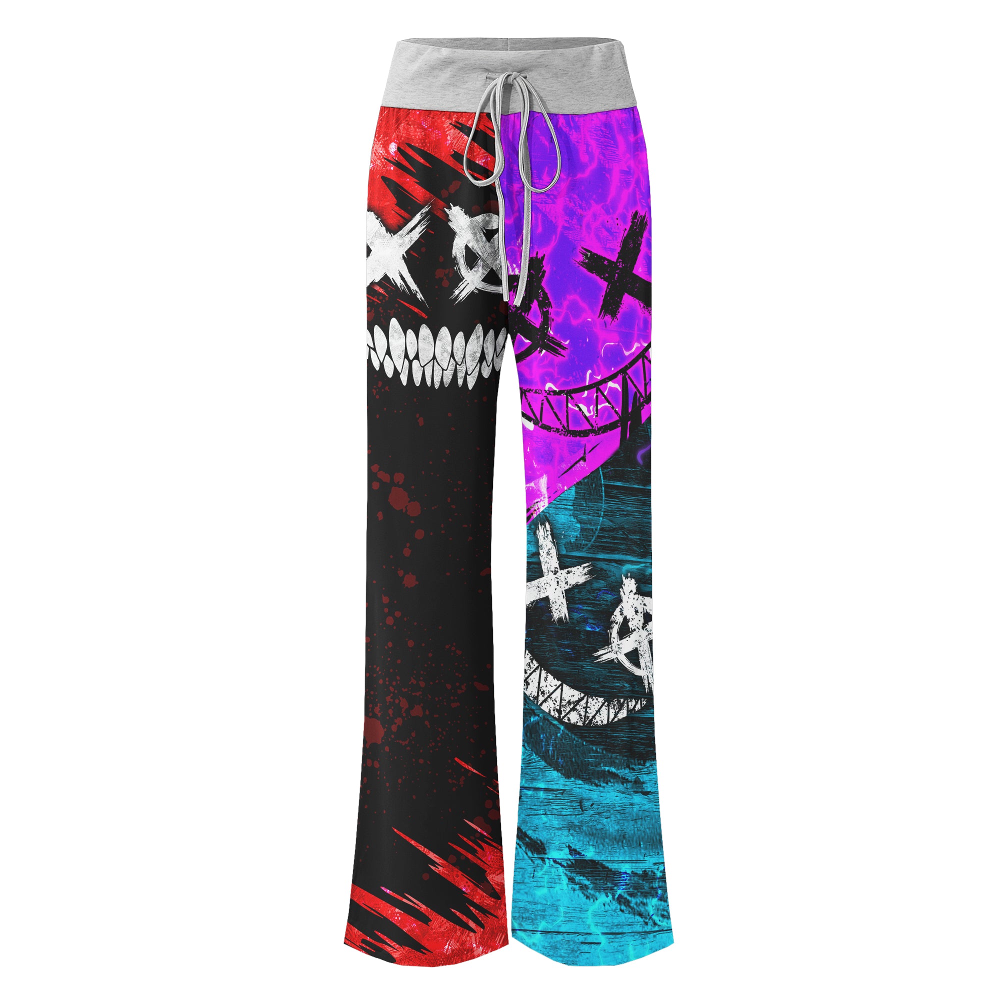 Yin Yang Psycho Horror Women's High-waisted Wide Leg Pants | Wonder Skull