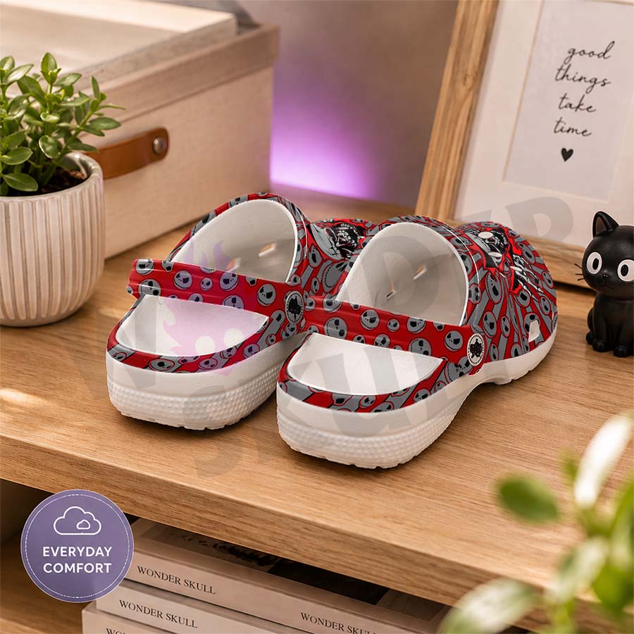 Wonder Skull Lightweight Clog Sandals are designed for all-day comfort. Featuring breathable ventilation holes, a cushioned footbed, and a pivoting heel strap, these versatile unisex clogs are perfect for use at home, outdoors, or at work — whatever your profession may be.