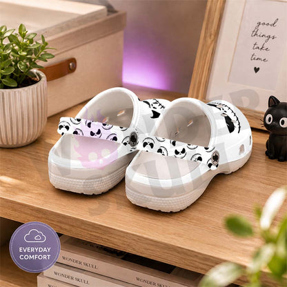 Wonder Skull Lightweight Clog Sandals are designed for all-day comfort. Featuring breathable ventilation holes, a cushioned footbed, and a pivoting heel strap, these versatile unisex clogs are perfect for use at home, outdoors, or at work — whatever your profession may be.