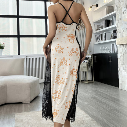 Mystic Zodiac Skull Lace Cami Sleepwear