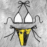 Spot Skull Micro Triangle Bikini Swimsuit - Wonder Skull