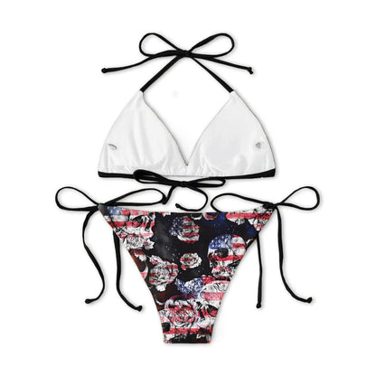 Grunge Skull Gothic Style Micro Triangle Bikini Swimsuit - Wonder Skull