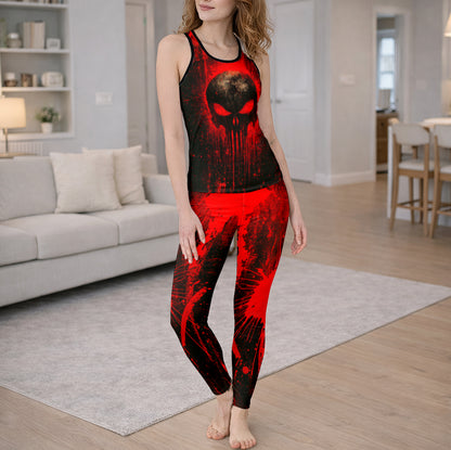 Red Skull Vengeance Art Tanktop and Leggings