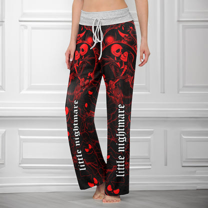 Red Couple Nightmare Women's High-waisted Wide Leg Pants