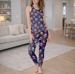 Dark Acid Heart Skulls Tanktop and Leggings