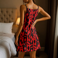 Spooky Gothic Diamond Short Cami Dress