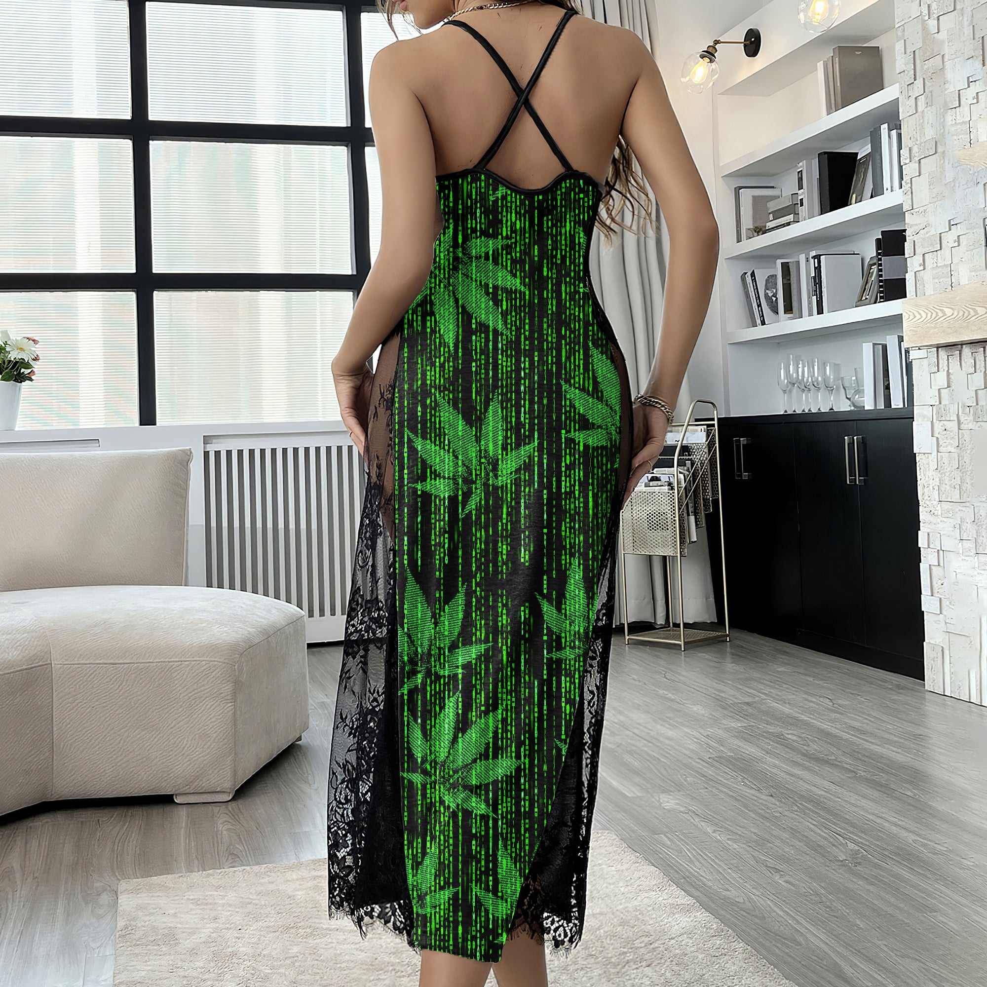 Matrix Skulls Leaf Women's Lace Cami Sleepwear