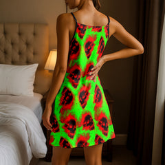 Radioactive Skull Wave Short Cami Dress