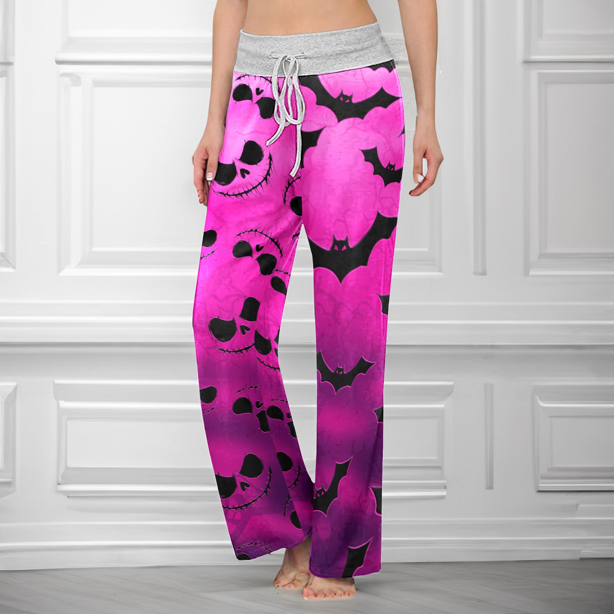 Midnight Cotton Candy Women's High-waisted Wide Leg Pants